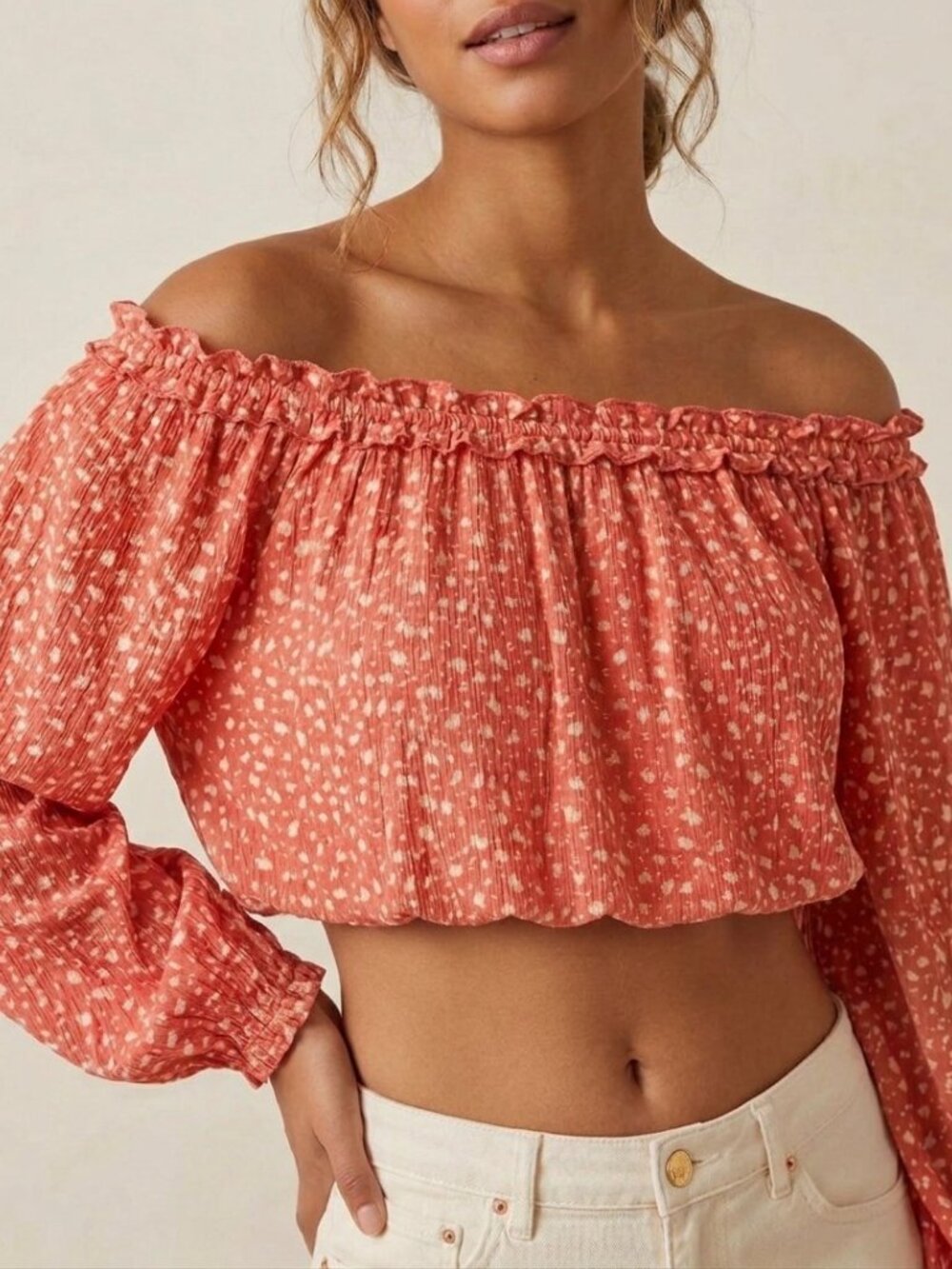 For All Seasons Paper Crane Crop Top Size L